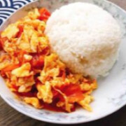 Egg &amp; Tomato on Rice