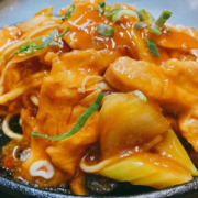 Sizzling Spicy Chicken Fillets with Noodles