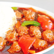 Sweet &amp; Sour Meatball on Rice